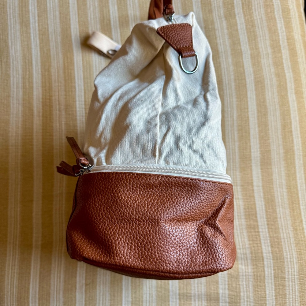 NWT GRAF GANTZ Tan and Cream Tote Bag - Picture 5 of 12